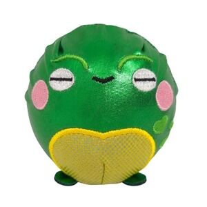 Squeezamals Rare 2018 Metallic Green Fred‎ Frog Ball Stuffed Animal Plush Toy